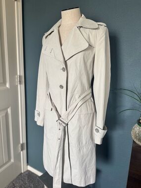 Calvin Klein light tan trench coat